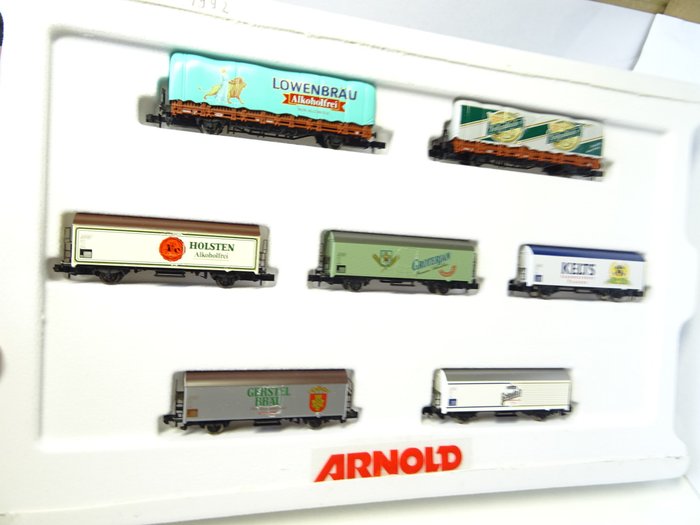 Arnold N - 0230 - Freight wagon set - “Alcohol-free beer”, 7 parts - DB