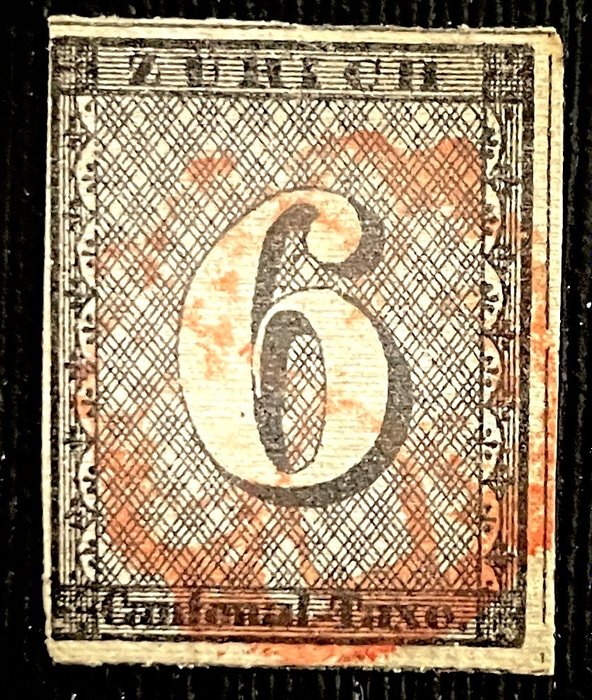 Switzerland 1846 - Cantonal stamp Zurich 6, well cut, not repaired - 2W