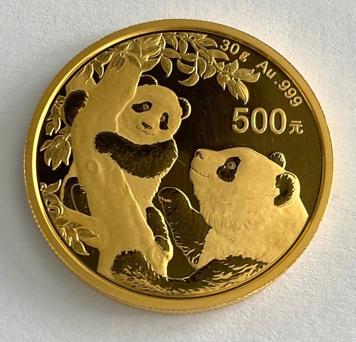 Kína. 2021 Panda - 30 g
