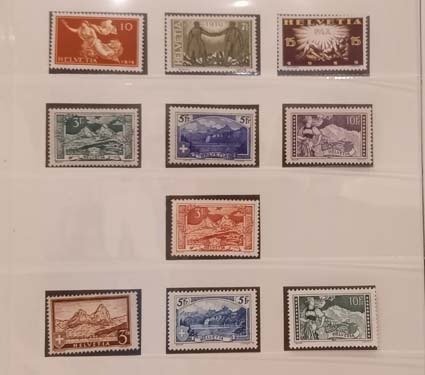Switzerland 1881/2000 - Extensive collection from “Sitting Helvetia” onwards, blocks, “Pax”, “Landscapes”, franking value