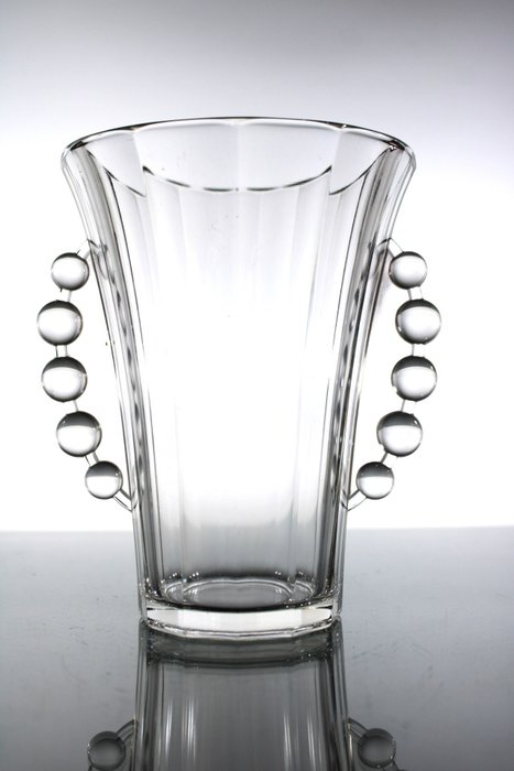 Val Saint Lambert - Charles Graffart - Art deco vase "Criquet" 1935 - Glass Decorative for sale  