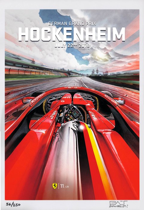 Patrizio Evangelisti Cover Ferrari per il GP di Hockenheim
