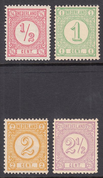 Nederland 1876 - Drukwerkzegels (oude druk) - NVPH 30/33