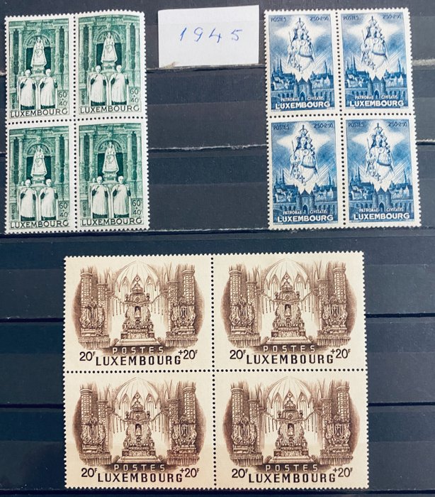 Luxembourg - Luxembourg collection and inventory, blocks, 5er streifen coil stamps, sheet parts etc.