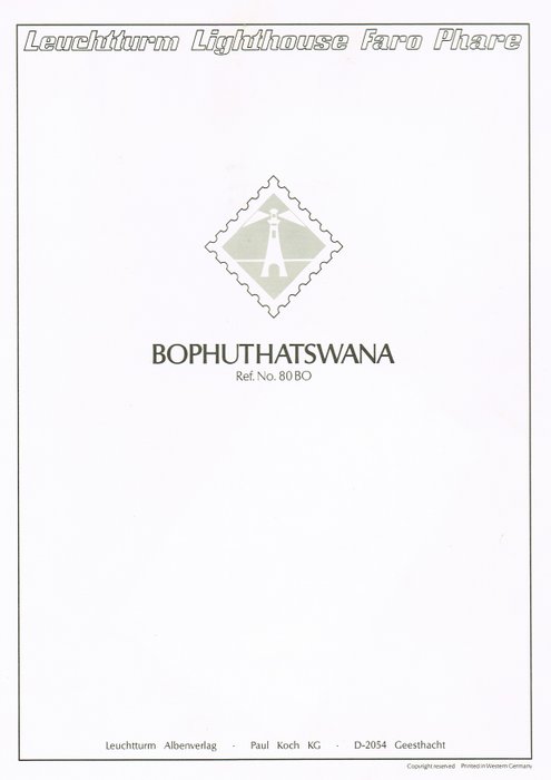Zuid-Afrika - Homelands 1977–1993 – Bophuthatswana, Ciskei, Transkei and Venda.