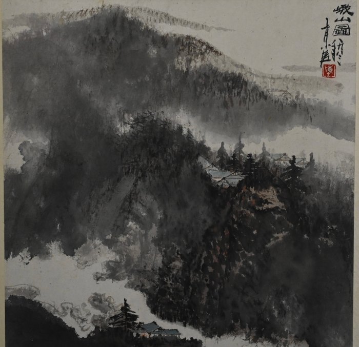Dipinto, Pergamena da appendere. (1) - Carta - Rich ink landscape painting - Cina - Datato 1983