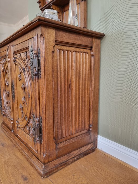 Image 3 of Cupboard - Gothic Style - Oak - Circa 1900