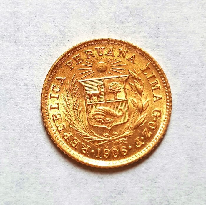 Peru. 1/5 Libra 1906 (Lima)