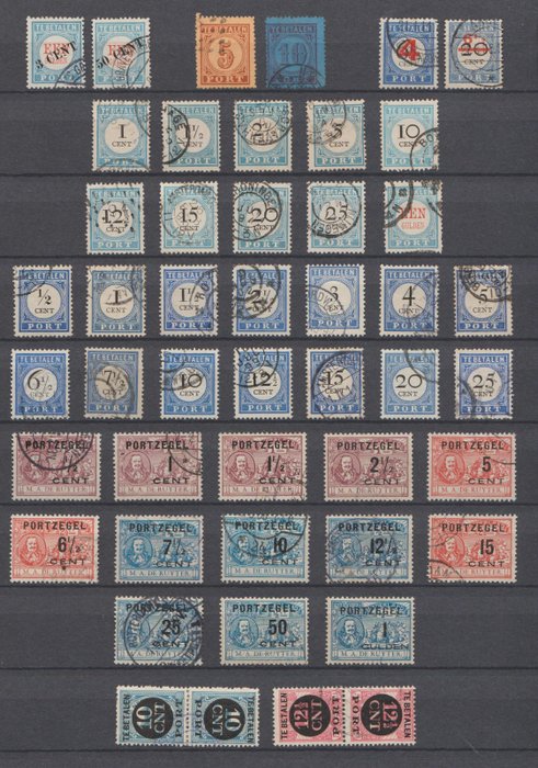 Paesi Bassi 1870/1924 - A collection of postage due stamps