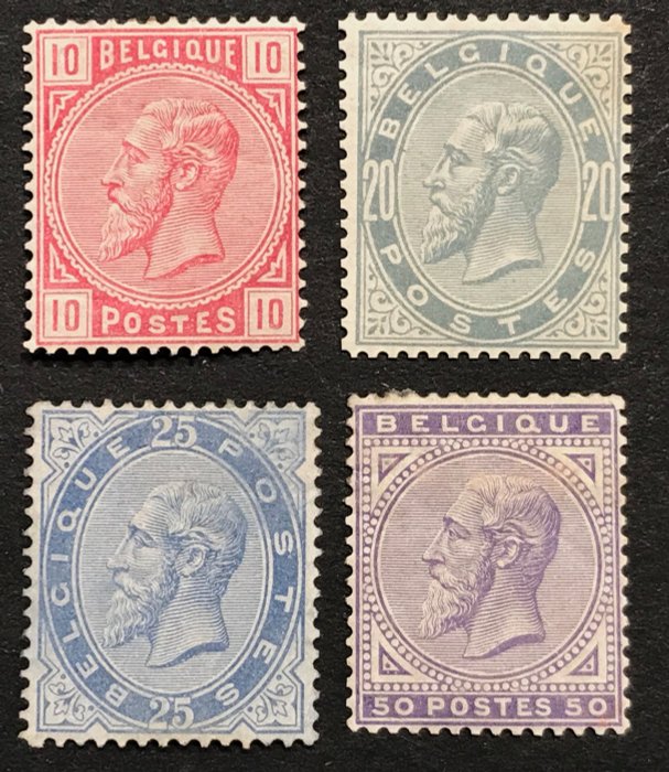 Belgien 1883 - 1883 Leopold II issue - Complete series - OBP / COB 38-41
