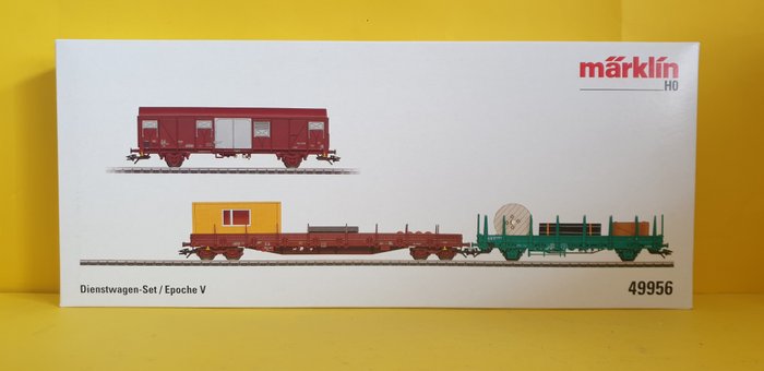 Märklin H0 - 49956 - 模型貨運火車組合 (1) - 3輛不同的貨車 - NMBS