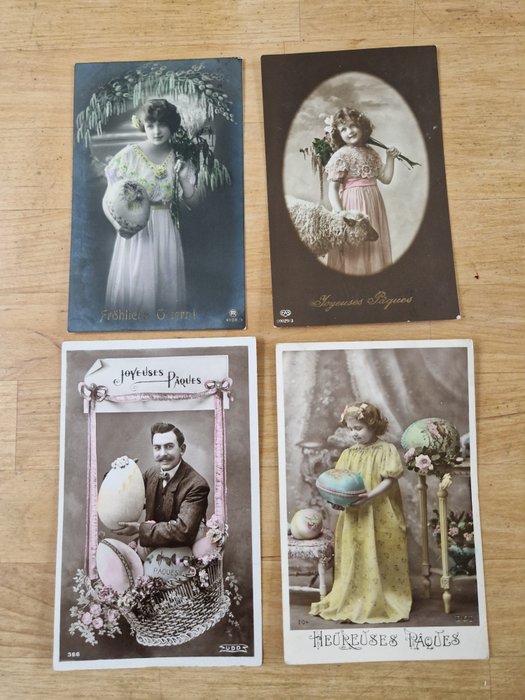 Belgio, Francia - Fantasy, Pasqua - Cartoline (Collezione di 147) - 1900-1950