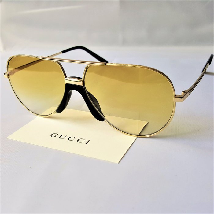 Gucci – Gold Aviator – Special Bridge – New – Zonnebril