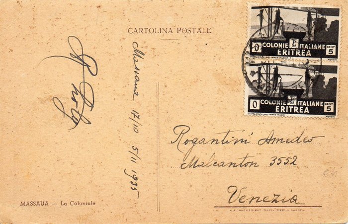 Italienische Kolonien, Postgeschichte 1928/1940 - Lotto con affrancature valori delle Colonie, Cirenatica, Eritrea, Etiopia, Rodi, Libia