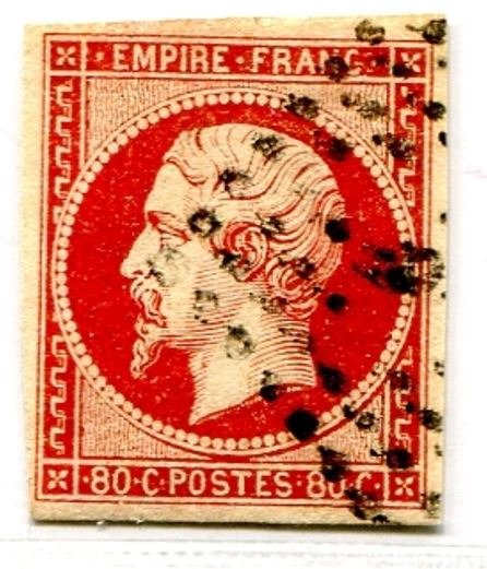 Frankrijk 1854 - Napoleon III - French Empire - ND - 80c. - Yvert 17Ad