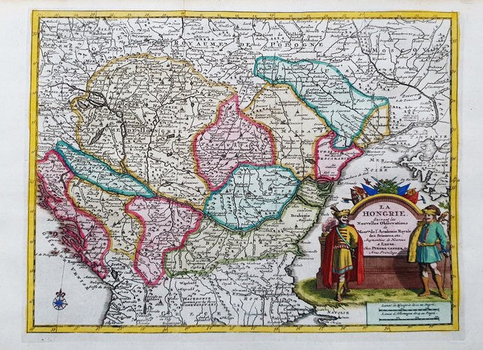 Ungheria, Budapest, East Europe, Debrecen; Pieter Van der Aa - La Hongrie - 1701-1720