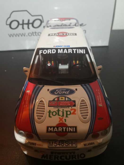Image 2 of Otto Mobile - 1:18 - Ford Escort Cosworth Gr.A Martini Rally 1000 Miglia 1995 Cunico - OT204