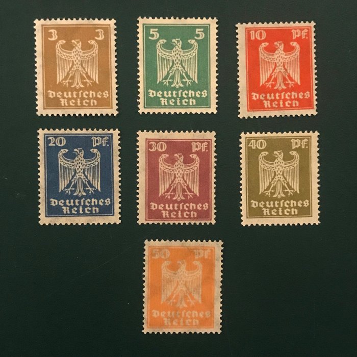 Saksan valtakunta 1924 - Keisarillinen kotka - Michel 355/361