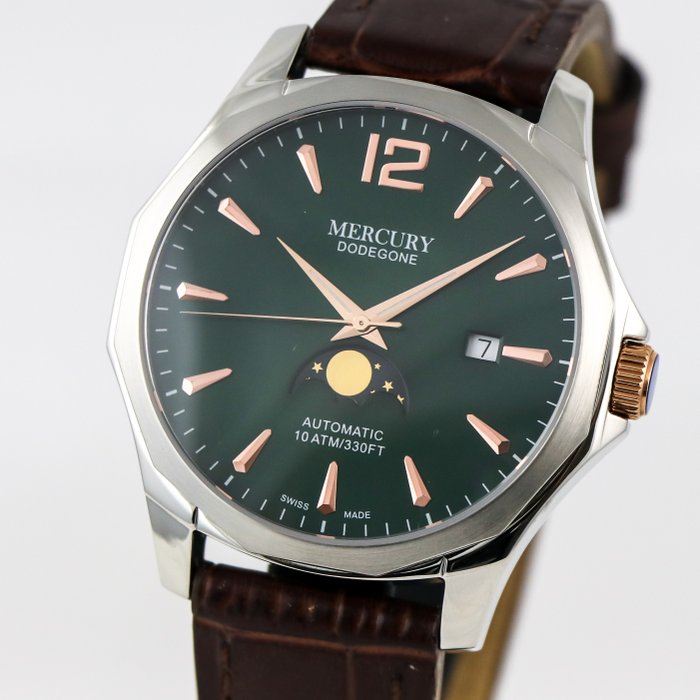 Image 2 of MERCURY - NEW MODEL - DODEGONE Moonphase - Automatic Swiss Watch - MEA480-SL-12 "NO RESERVE PRICE"