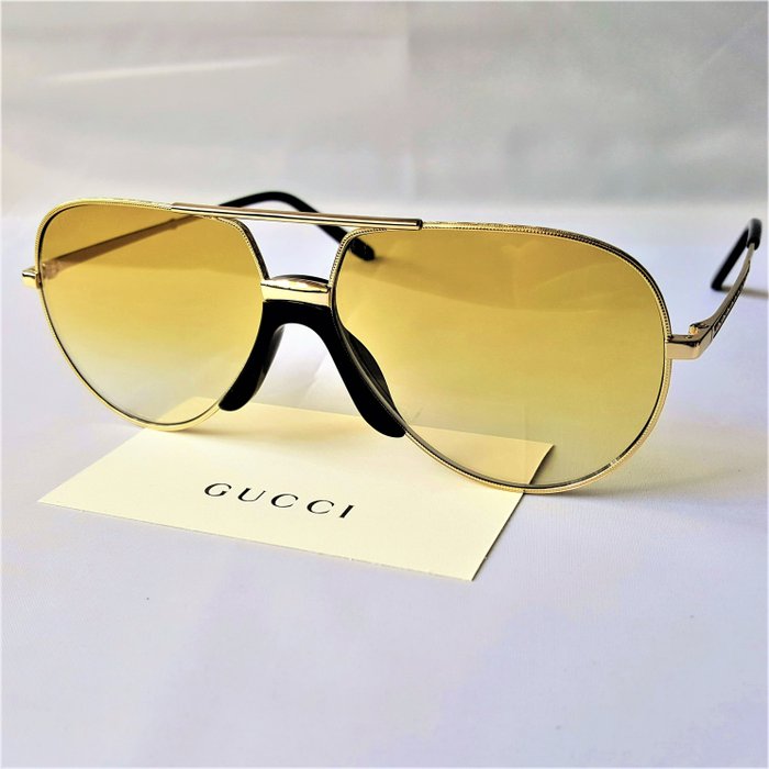 Gucci – Gold Aviator – Special Bridge – New – Zonnebril
