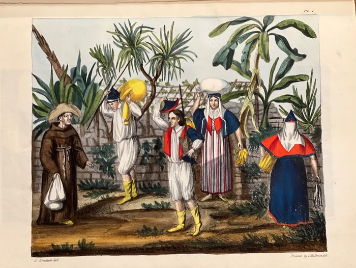 Bowdich, T. E - Excursions dans les isles de Madere es de Porto Santo [atlas volume] - 1826