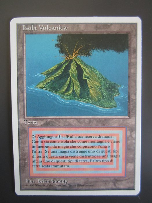Magic: The Gathering – Vulcanic Island - FWB Italian edition 1995 - Trading card