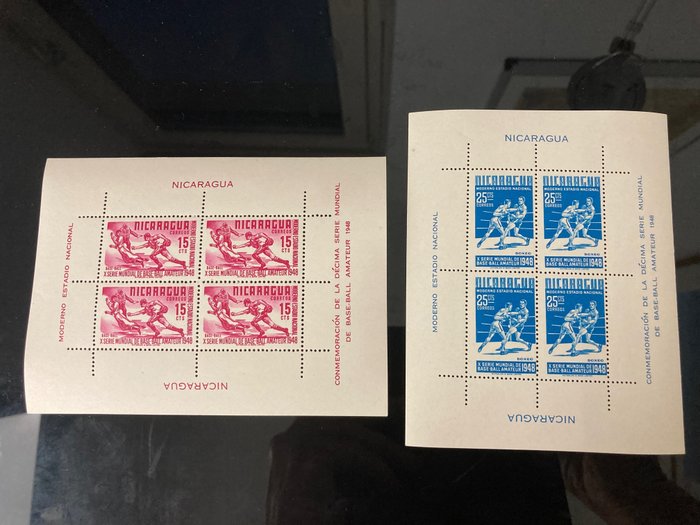 Middle America and Caribbean 1948/1968 - Good lot of sports stamps with blocks including the blocks Nicaragua with a high denomination