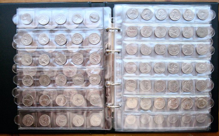 United States. Year Collection Cent up to and including 1 Dollar 1864/2017 (313 different coins) in album