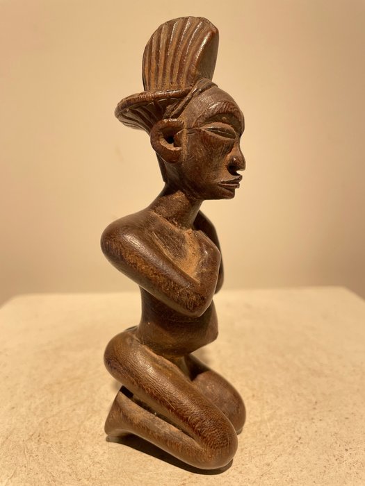 Miniature - Chokwe - 14cm (1) - Wood - Chokwe - Congo 
