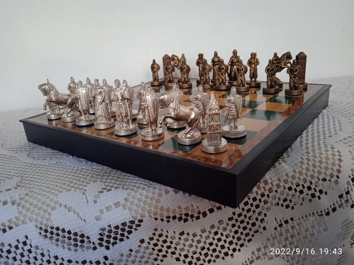 Chess set - metal and paste