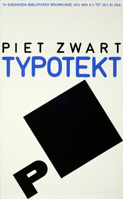 Piet Zwart - Póster - Typotekt - 1981