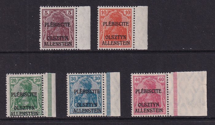 Allenstein. 1920 - Never issued - Michel: II/VI
