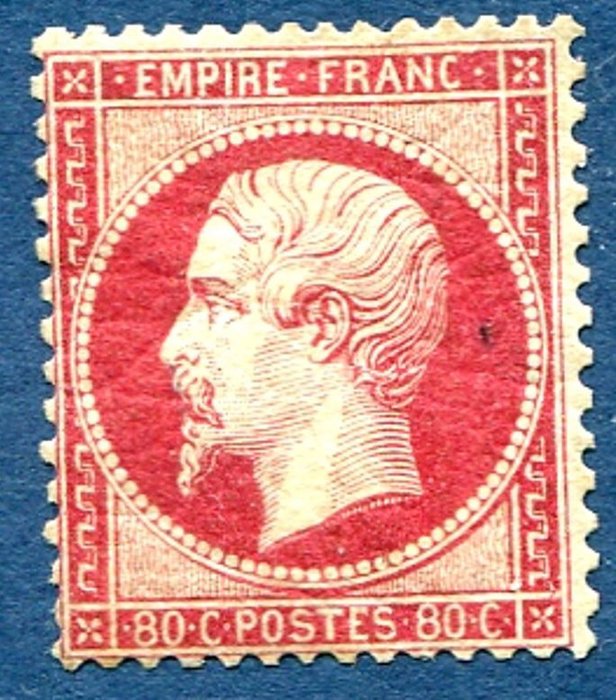 France 1862 - Napoléon III - 80c * - rose - Yvert n° 24