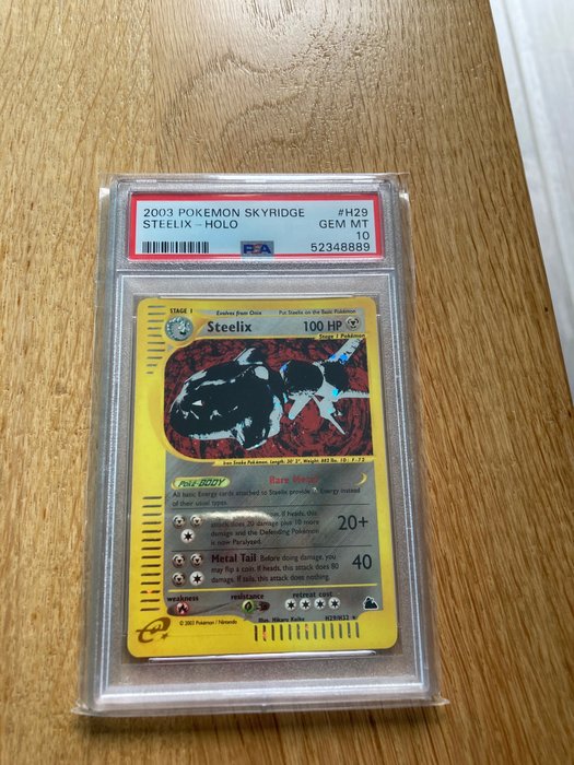 The Pokémon Company - Graded Card Pokemon Skyridge Steelix HOLO H29 gewaardeerd met een 10! - 2003