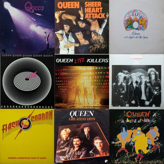 Queen - 9 Classic Queen Vinyl Albums - Diverse titels - LP's - Verschillende persingen - 1986/1973