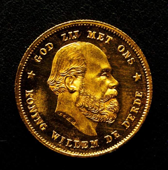 Netherlands. 10 Gulden 1877 Willem III