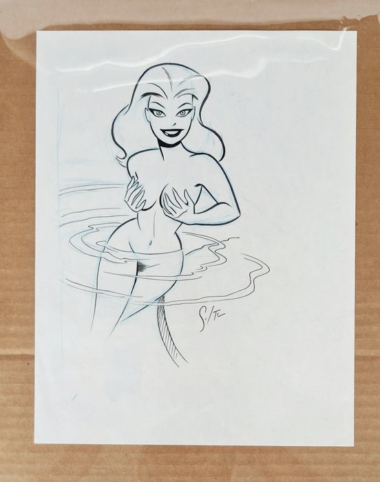 original drawing - nude girl