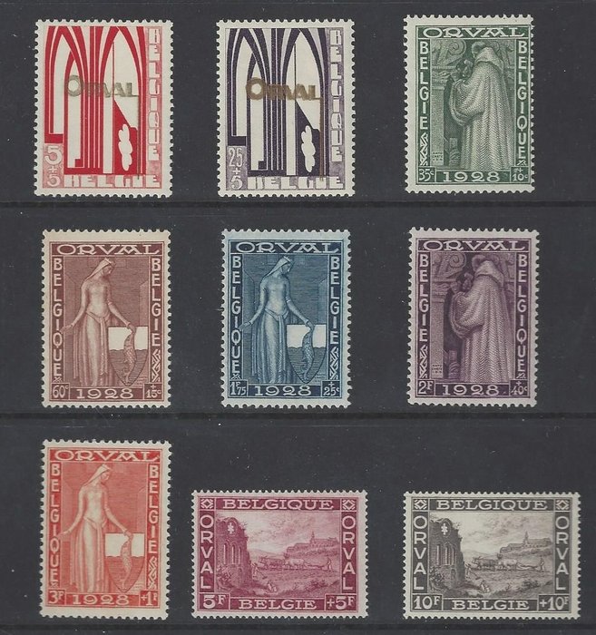 Belgien 1928 - Full series "First Orval" - OBP/COB 258/66