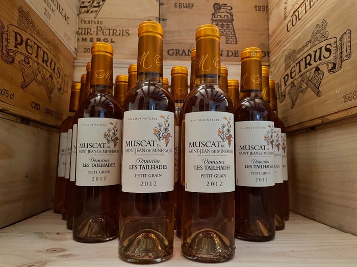 2012 Domaine des Tailhades "Cuvée Petits Grains" Muscat - Südwestfrankreich - 24 Halbe Flasche (0,375 L)