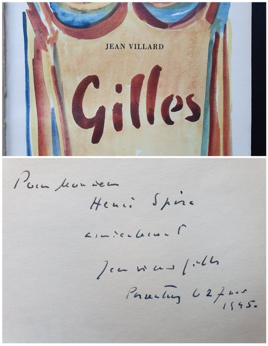 Signé; Jean Villard / Domenjoz - Gilles. Poèmes et Chansons - 1943