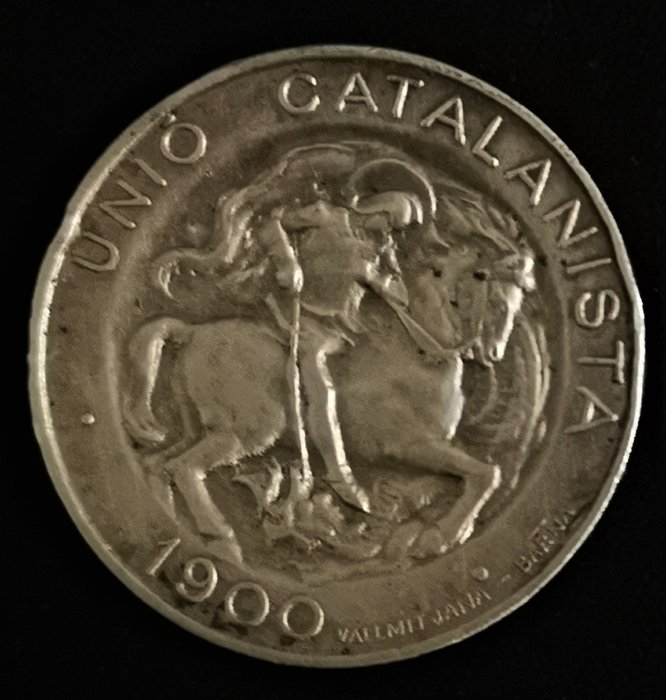 Spain. 1 Peseta 1900 Unió Catalanista