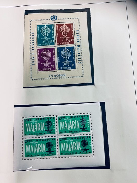 Monde - Theme Collection Anti Malaria + Red Cross blocks and stamps