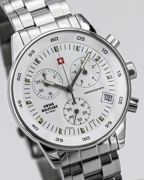 Preview of the first image of Swiss Military by Chrono - Chronograph - "NO RESERVE PRICE" - SM30052.02 - Men - 2011-present.