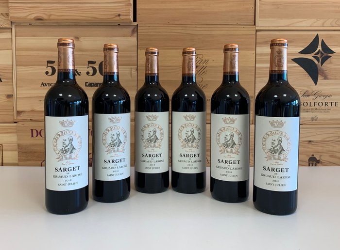 2018 Sarget de Gruaud-Larose, 2nd wine of Ch. Gruaud-Larose - Saint-Julien - 6 Bottiglie (0,75 L)