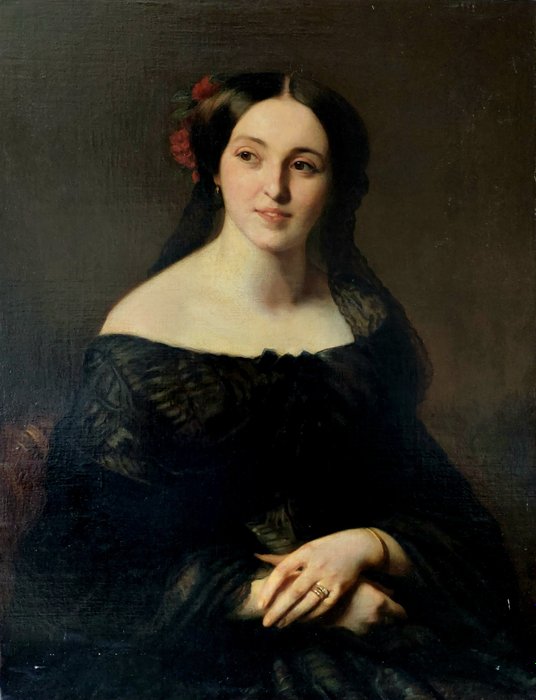Scuola Italiana (XIX) - Ritratto di donna