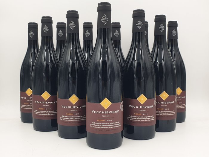 2019 Tenimenti d' Alessandro, Vecchie Vigne Limited Edition - Toscana - 12 Flaska (0,75 l)