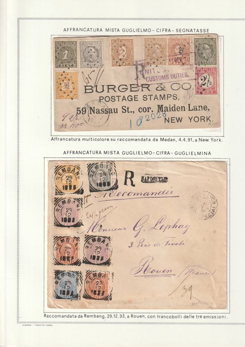 Indes orientales néerlandaises 1880/1937 - Extensive collection of entire postal items