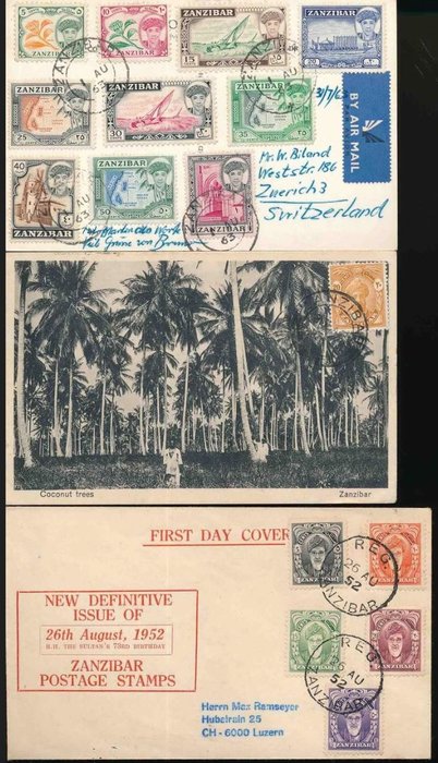 Äthiopien, Südafrika, Zanzibar , Belgisch Congo - Afrika, Folklore - Postkarten (Sammlung von 60) - 1900