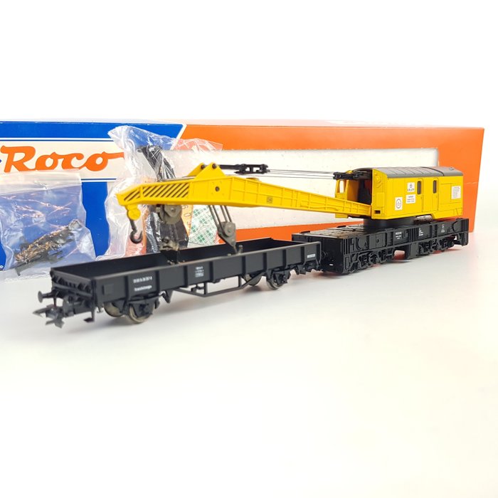 Roco H0 - 46800 - Transport de fret - Grue sur rail à commande numérique - DB