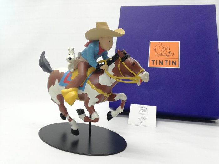 Tintin - Statuette Moulinsart 45942 - Tintin cow-boy - Collection Nostalgie - (2005)